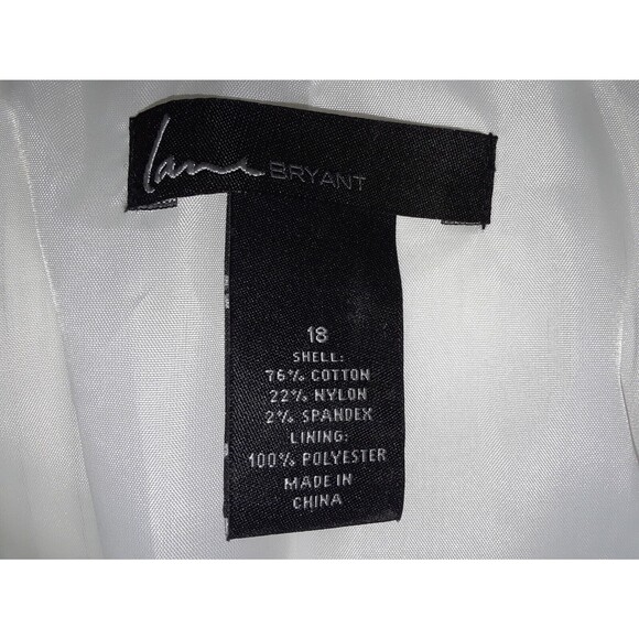 Lane Bryant The Bryant Blazer Size 18 One Button White Pinstripe Notch Lapel - Picture 9 of 10